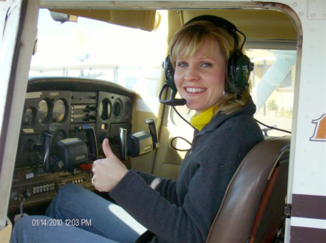 Christy Henderson after her first solo.