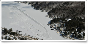 Alton Bay ice runway in New Hampshire