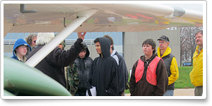 Boy Scouts learn about aviation during camporee