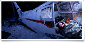 Sleeping in an icy fuselage