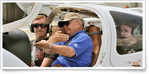 Visitors get a free flight on Learn to Fly Day in Frederick, Md.