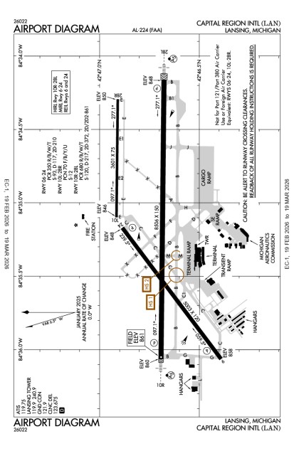 LAN (Capital Region International) airport diagram