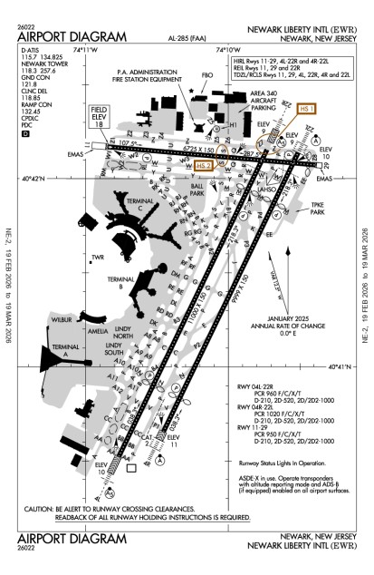 KEWR (Newark Liberty International) airport diagram