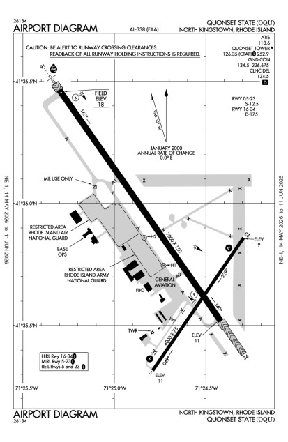 KOQU (Quonset State) airport diagram