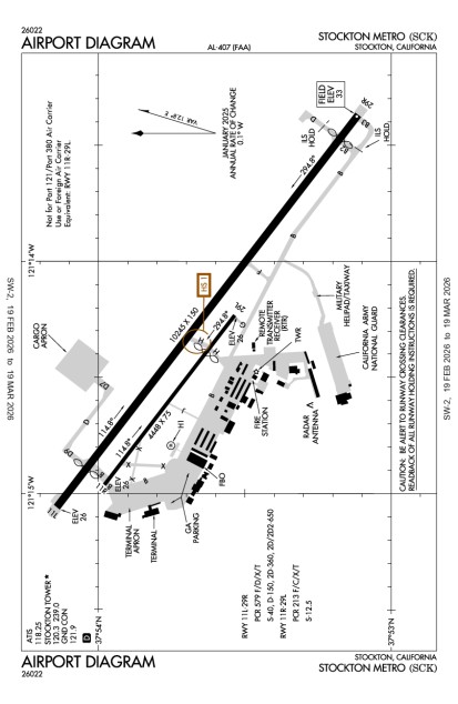 KSCK (Stockton Metropolitan) airport diagram