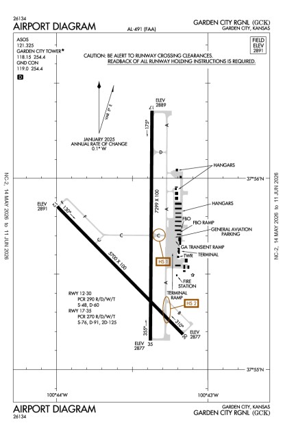 KGCK (Garden City Regional) airport diagram