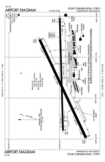 KFMN (Four Corners Regional) airport diagram
