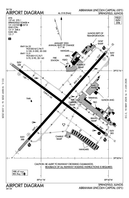 KSPI (Abraham Lincoln Capital) airport diagram
