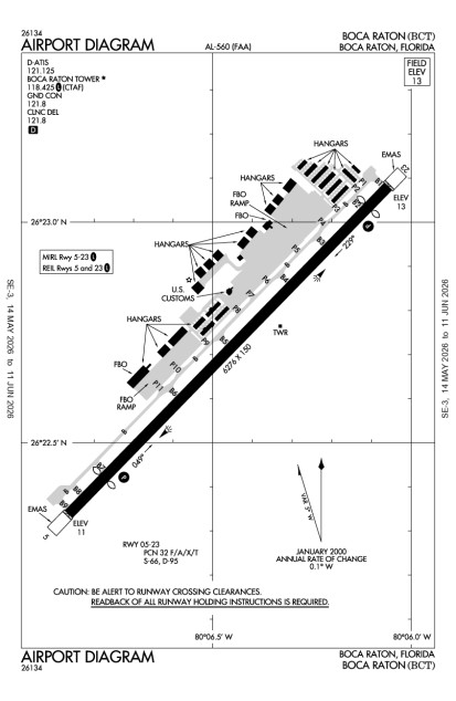 KBCT (Boca Raton) airport diagram