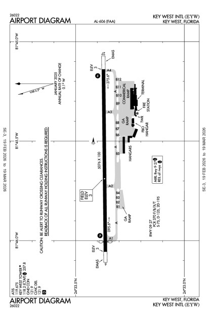 EYW (Key West International) airport diagram