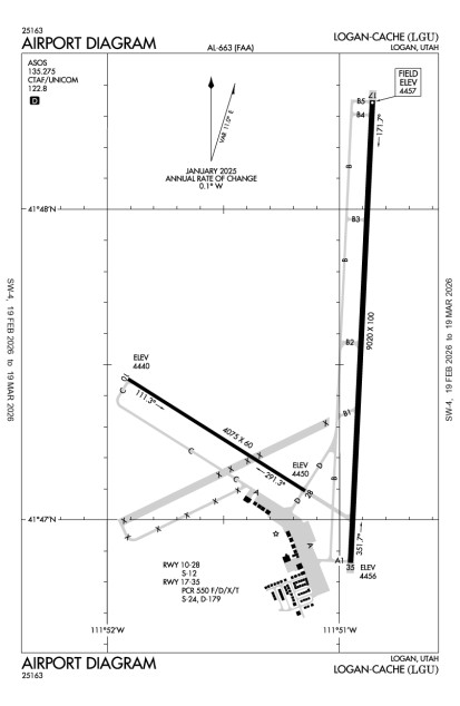 KLGU (Logan-Cache) airport diagram