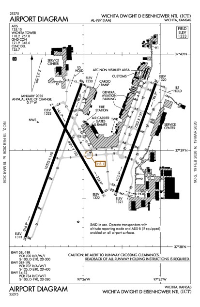 KICT (Wichita Mid-Continent) airport diagram
