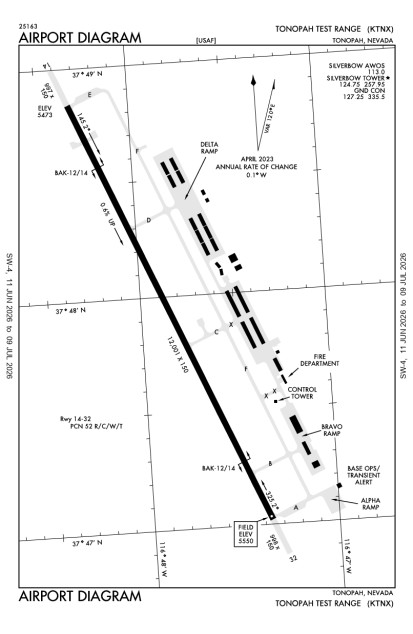 KTNX (Tonopah Test Range) airport diagram