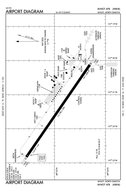 KMIB (Minot Air Force Base) airport diagram