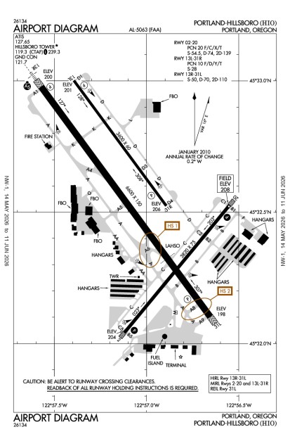 KHIO (Portland-Hillsboro) airport diagram