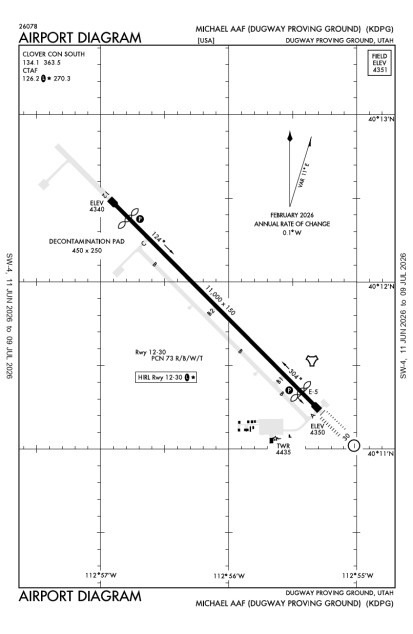 KDPG (Michael AAF (Dugway Proving Ground)) airport diagram