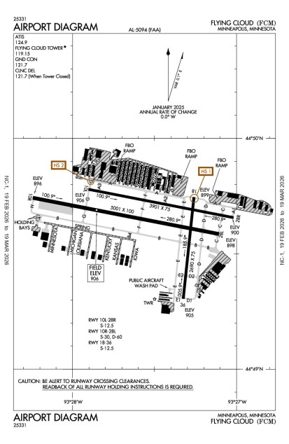 KFCM (Flying Cloud) airport diagram