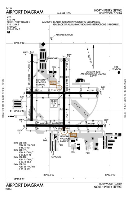 KHWO (North Perry) airport diagram