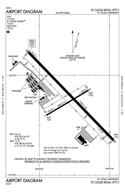 STC (St Cloud Regional) airport diagram