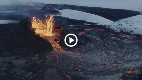 Drone down in volcano