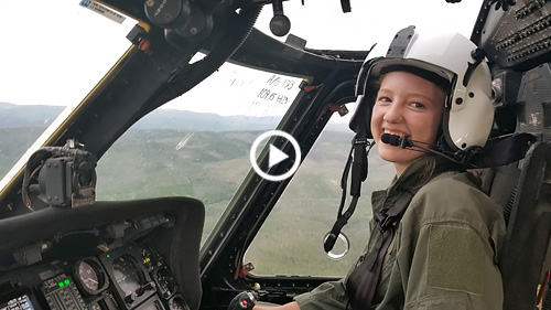 Teen helo pilot takes on aerial firefighting as summer job