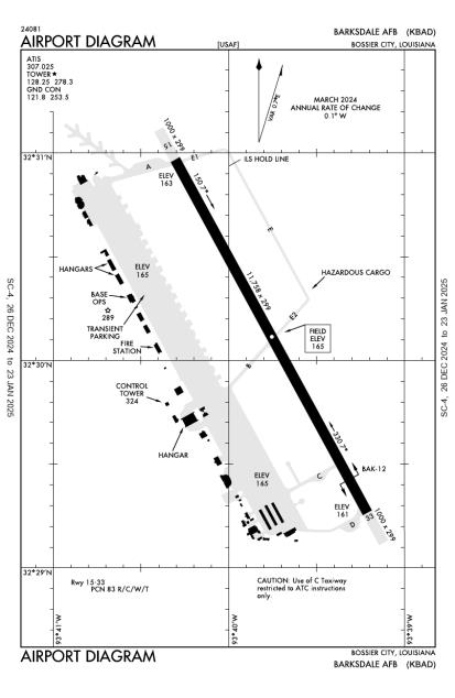 Barksdale Air Force Base Airport-KBAD-AOPA Airports