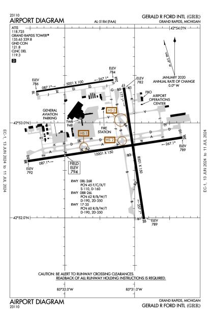 Gerald ford airport map #4